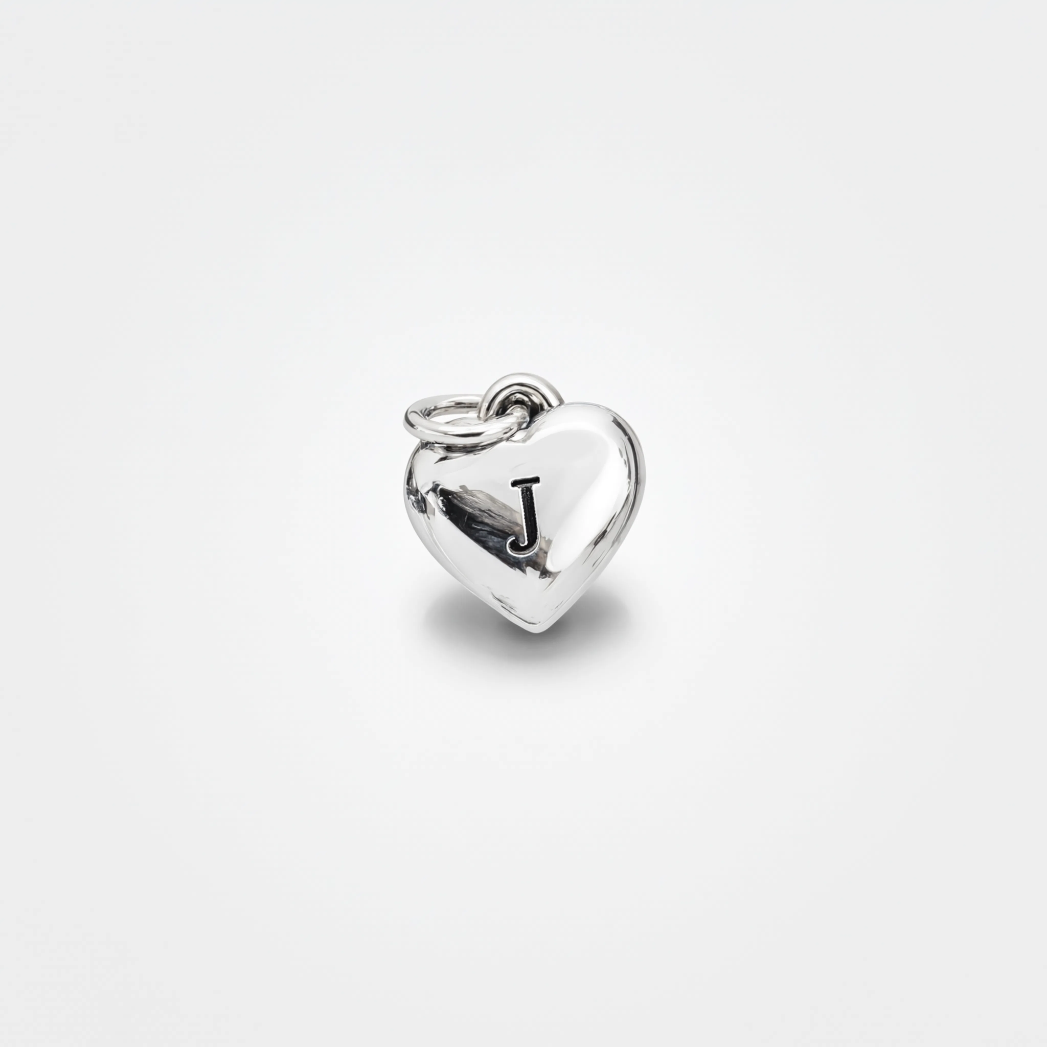 Letter J Charm Silver