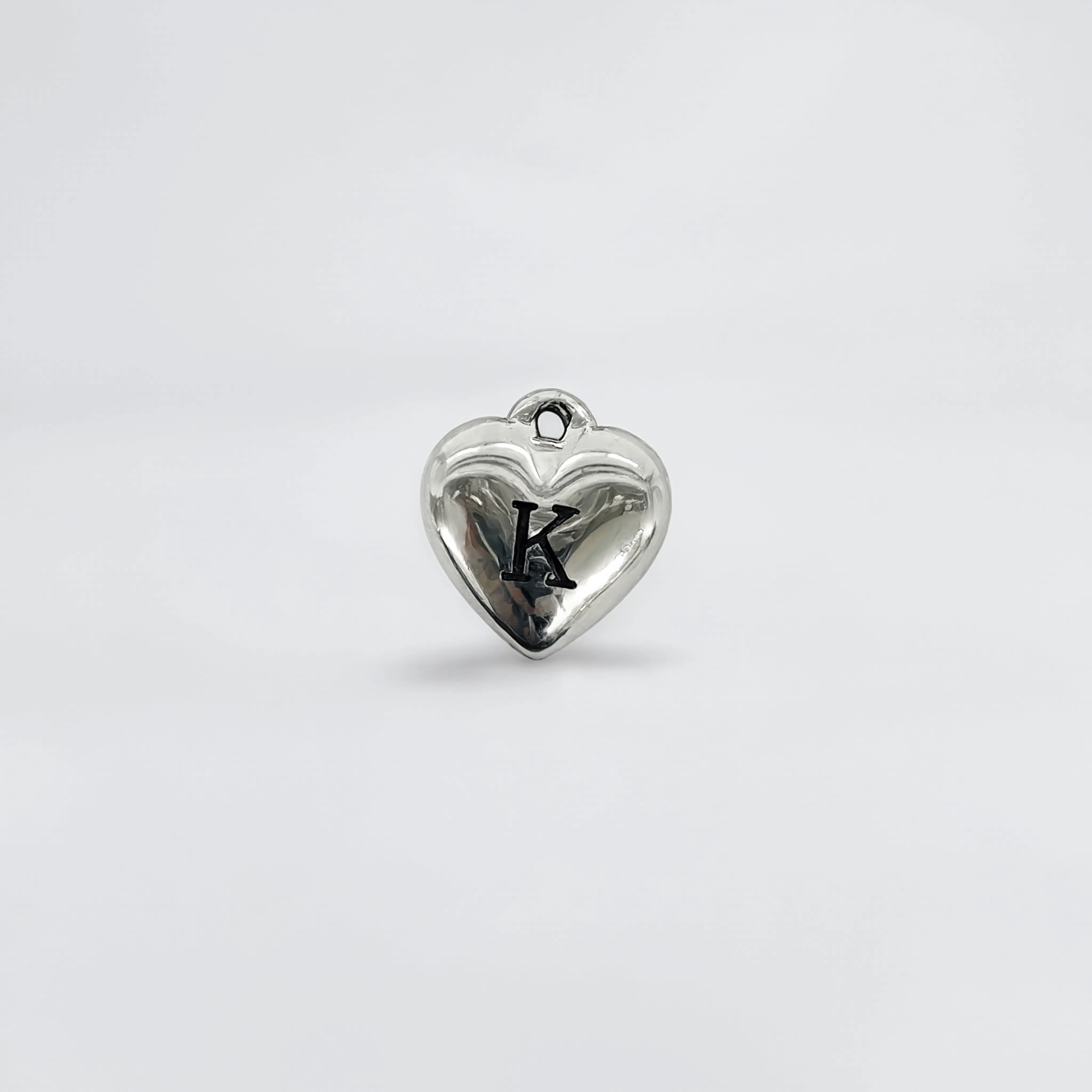 Letter K Charm Silver