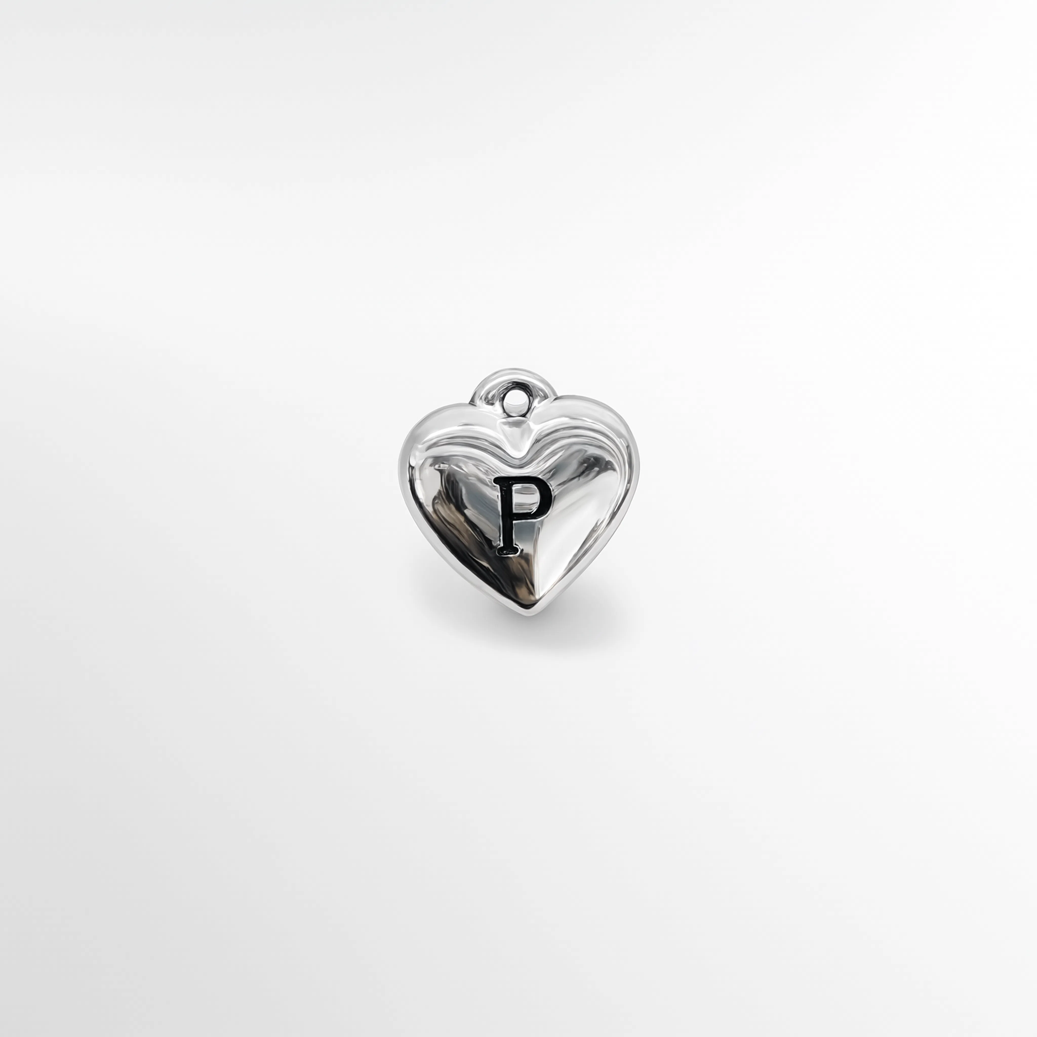 Letter P Charm Silver