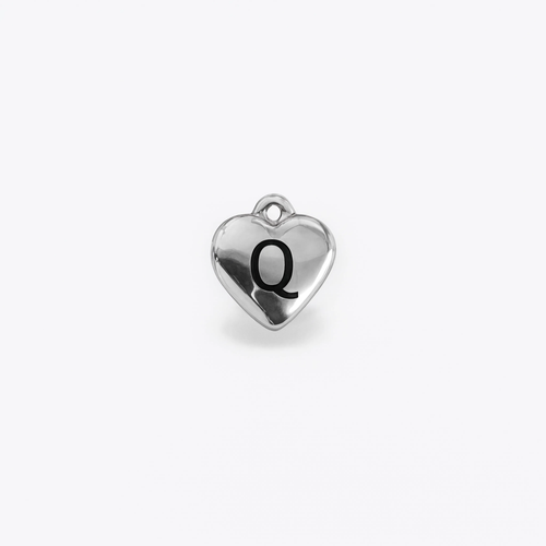 Letter Q Charm Silver