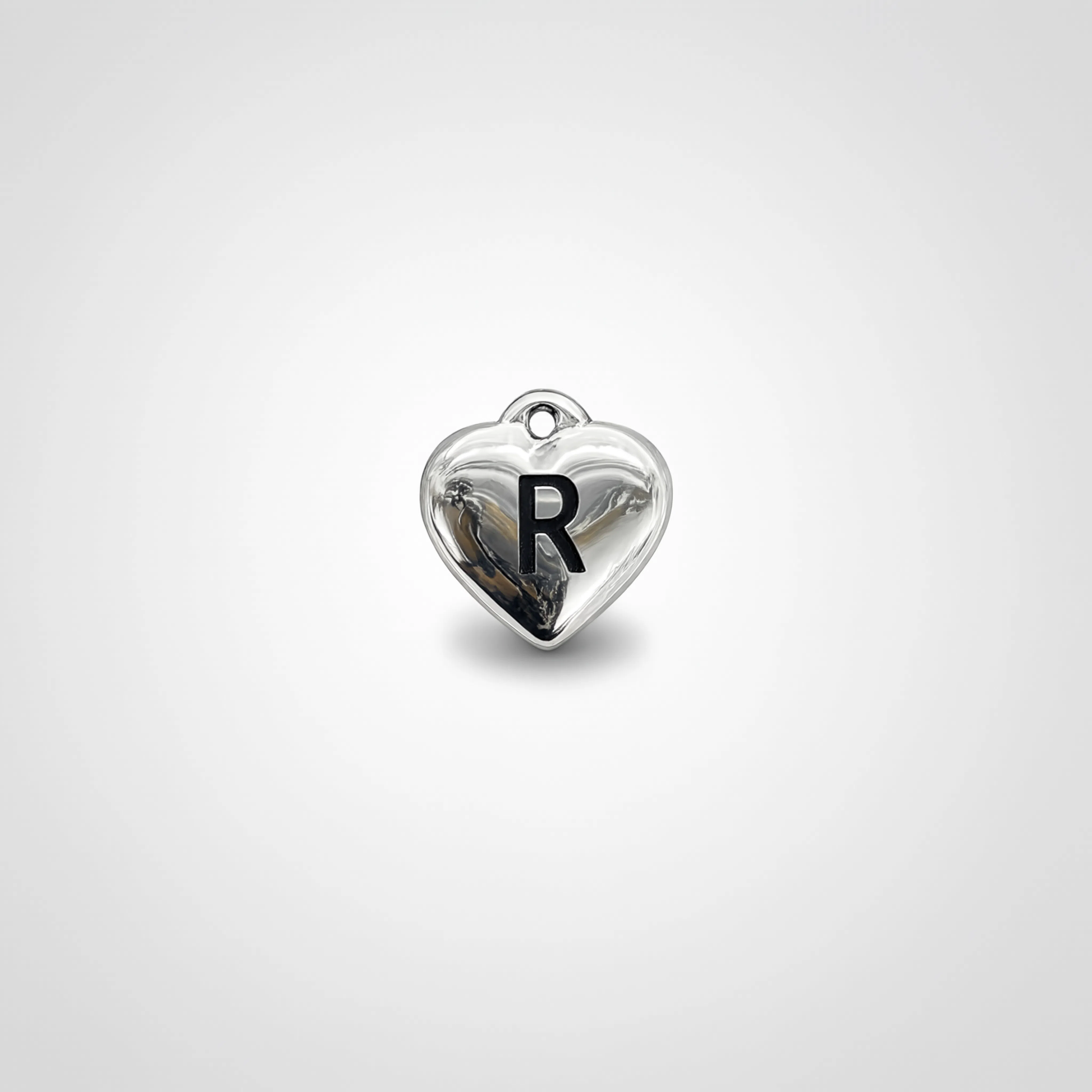 Letter R Charm Silver