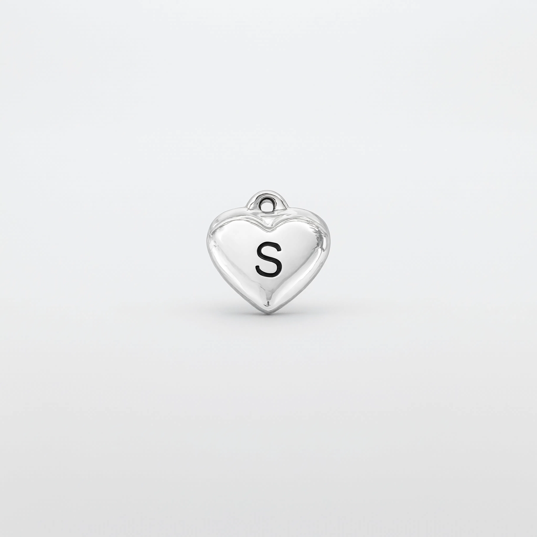 Letter S Charm Silver