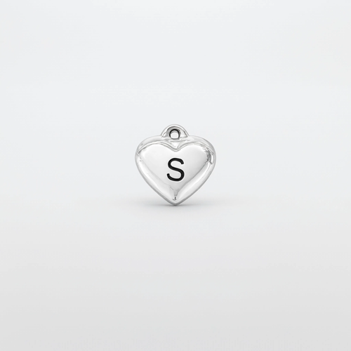 Letter S Charm Silver