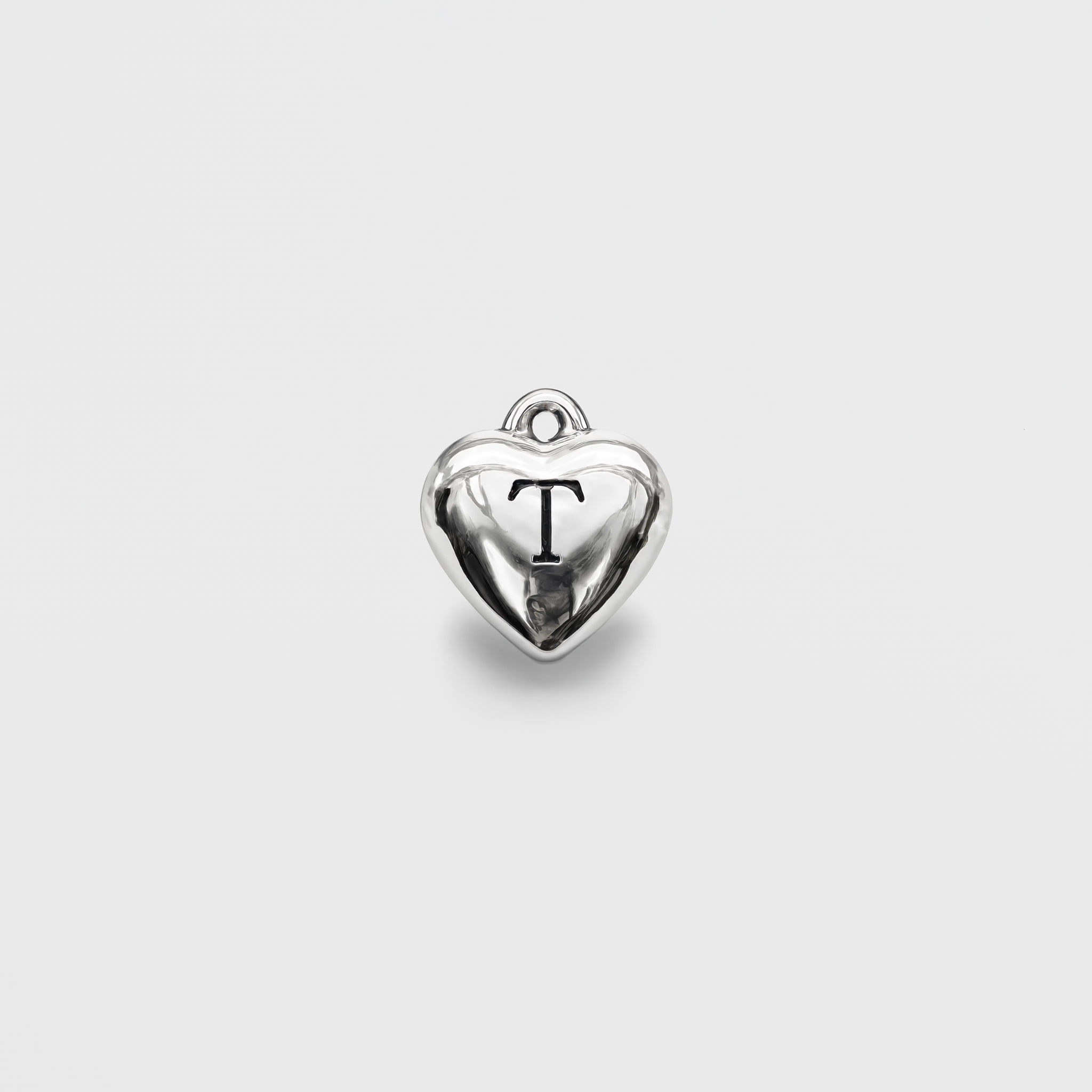 Letter T Charm Silver