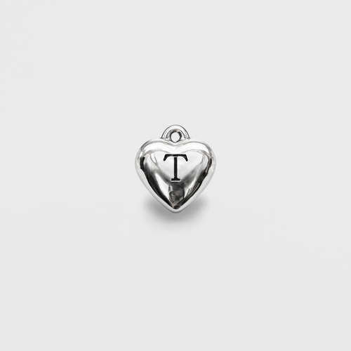 Letter T Charm Silver