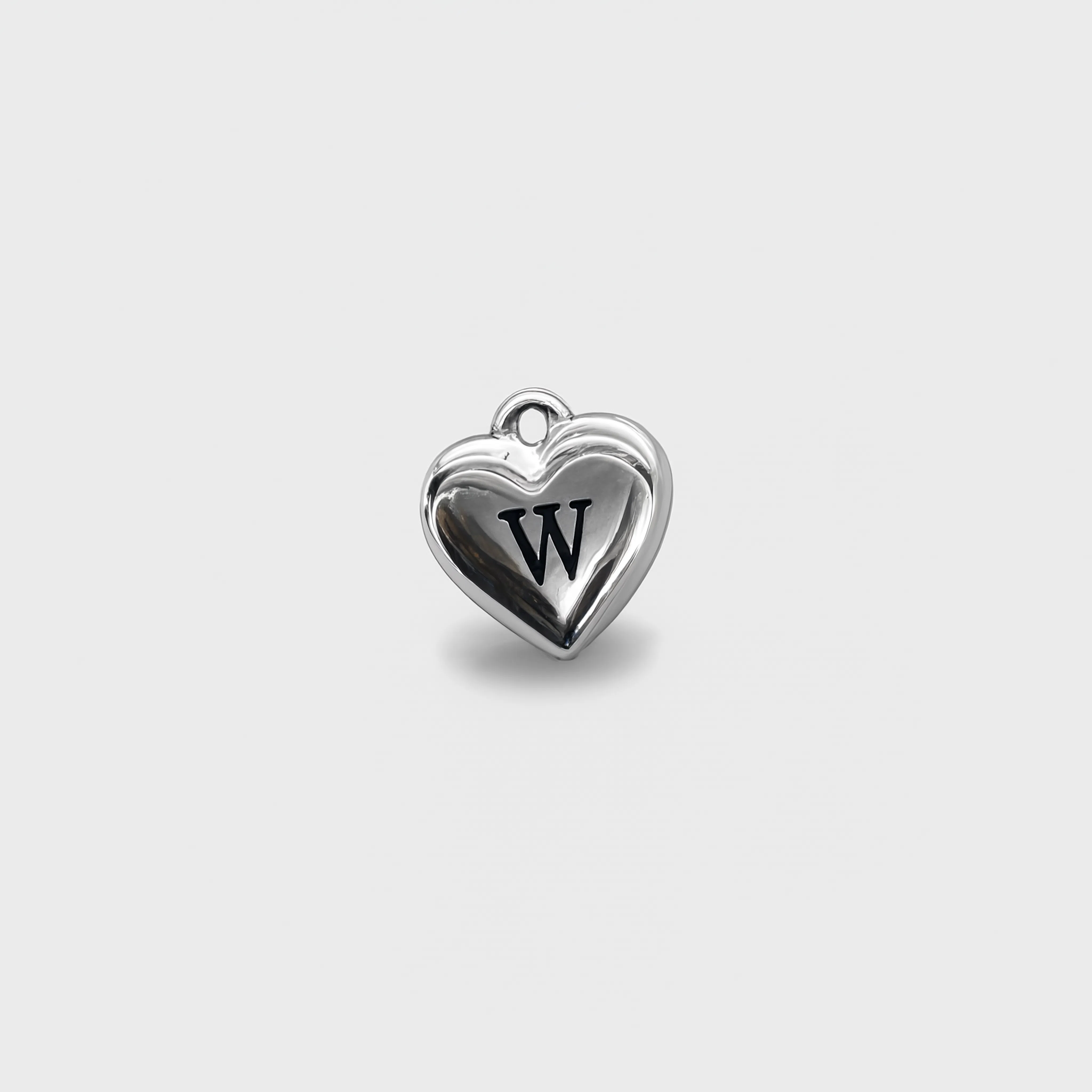 Letter W Charm Silver