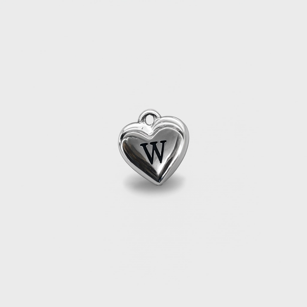 Letter W Charm Silver