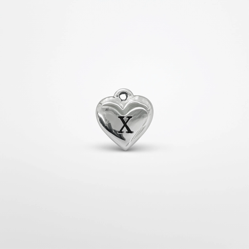 Letter X Charm Silver