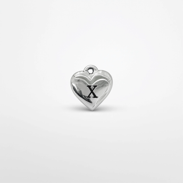 Letter X Charm Silver