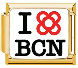 I Love BCN Italian Charm - Gold