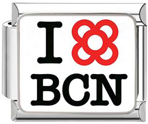 I Love BCN Italian Charm - Silver