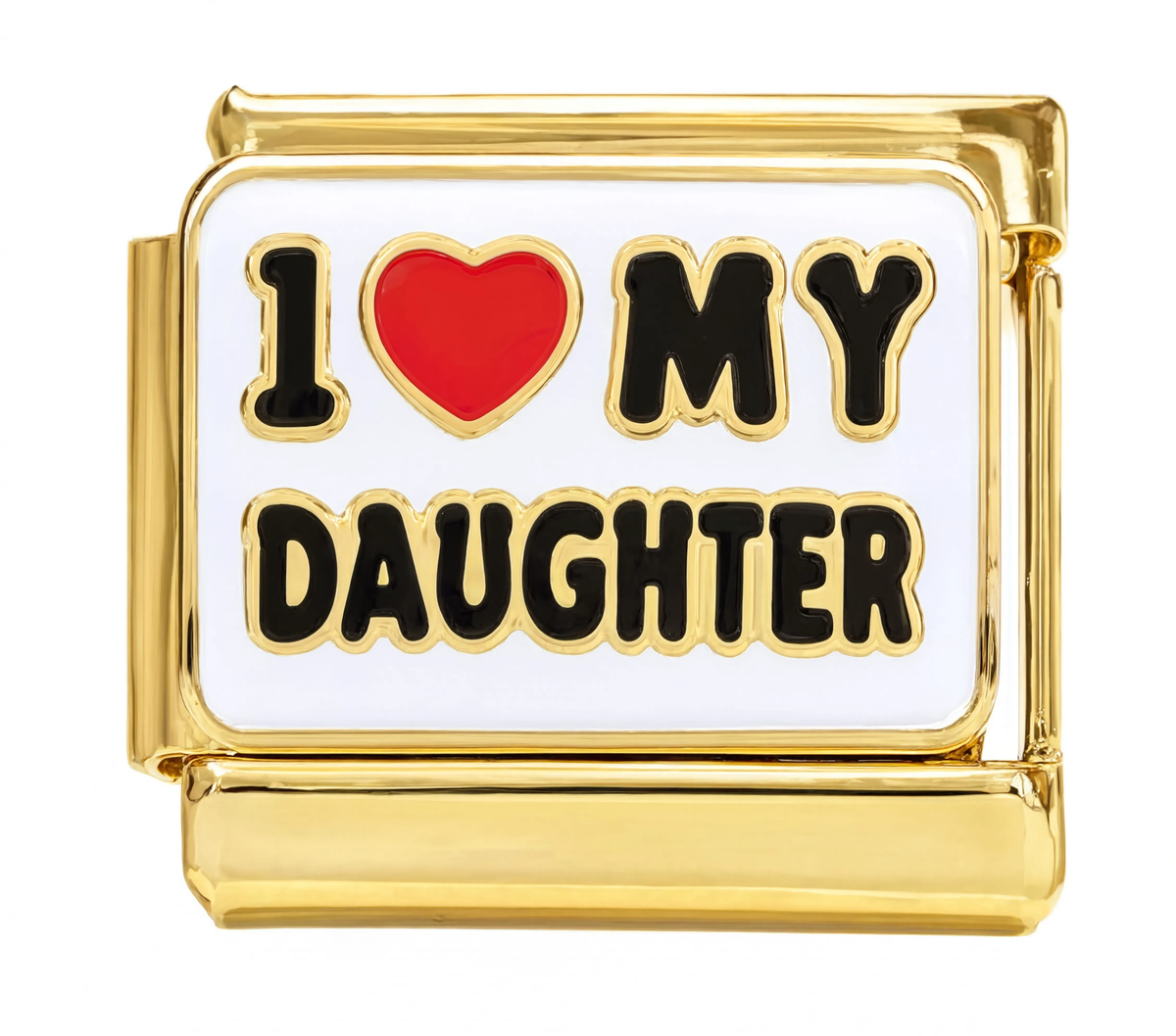 I Love My Daughter Italian Charm Gold