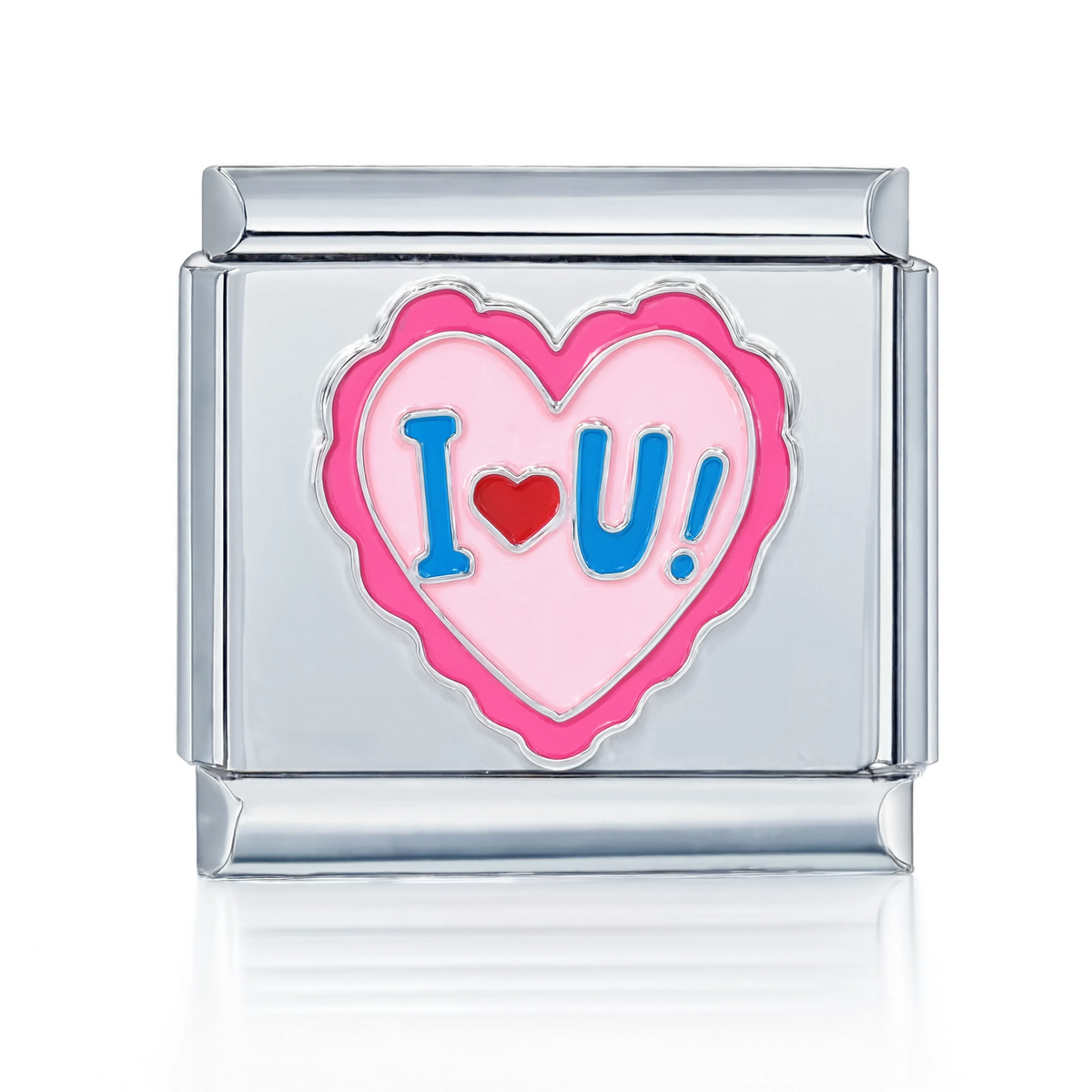 I Love You Heart Silver