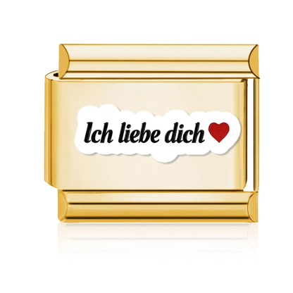 Ich Liebe Dich Italian Charm Gold