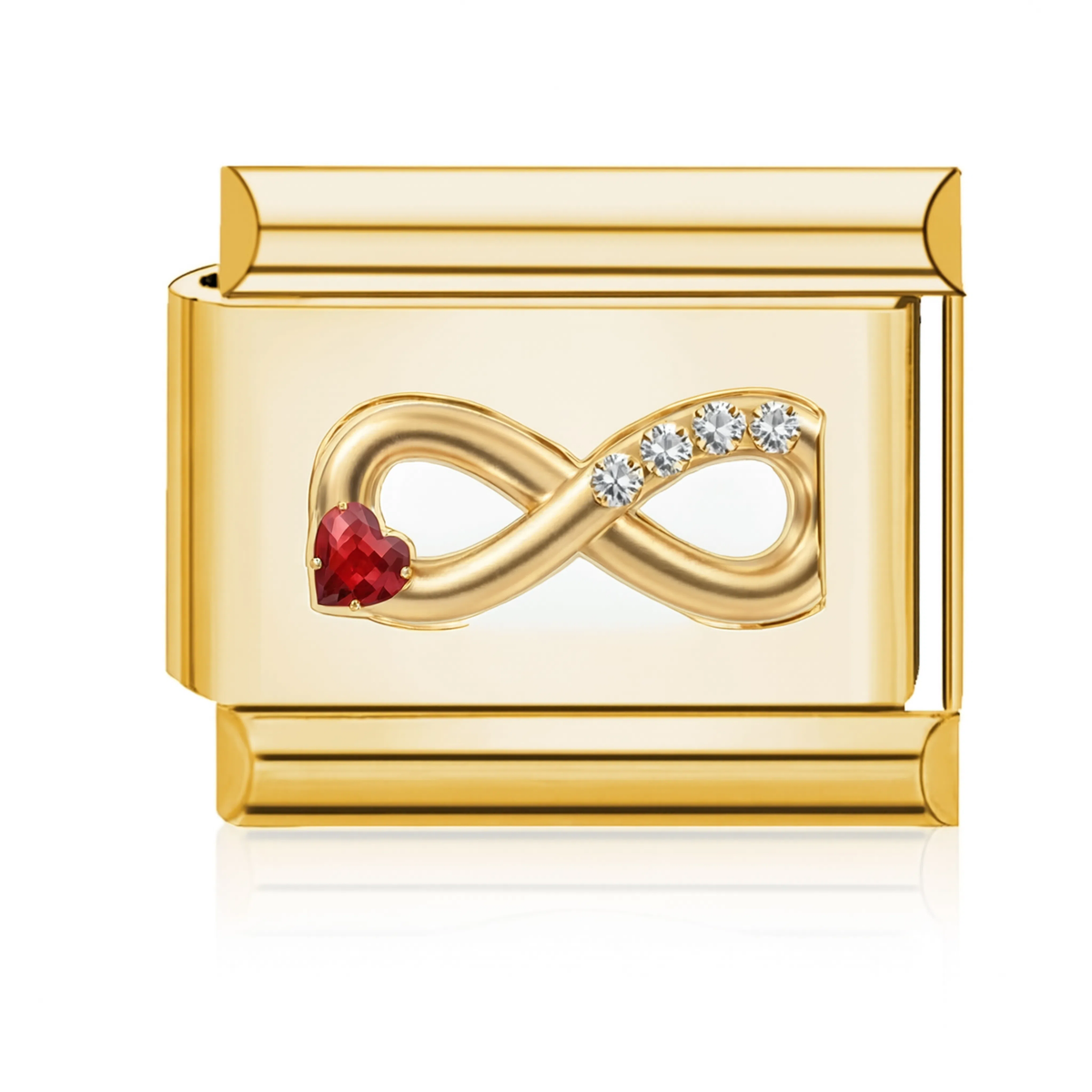 Infinity Heart Italian Charm - Gold