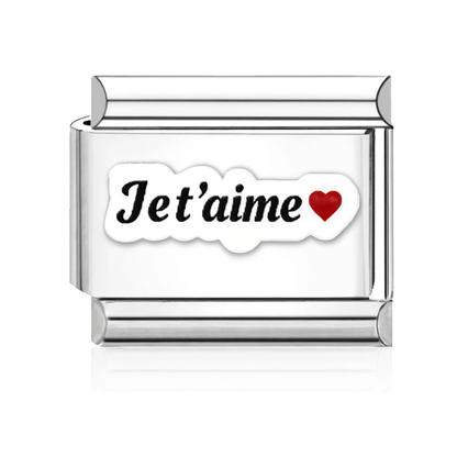 Je T'aime Italian Charm Silver