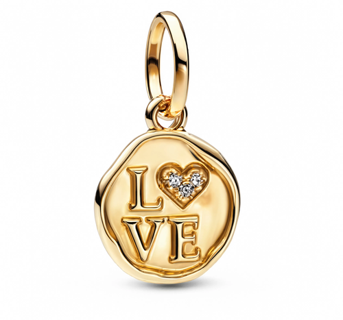 LOVE Coin Charm Gold