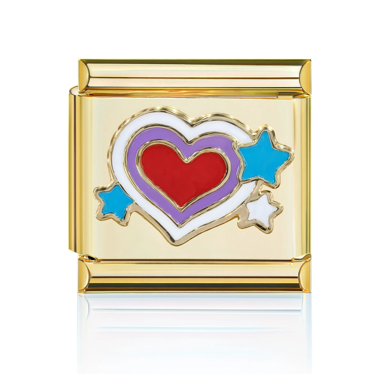 Layered Heart Stars Gold