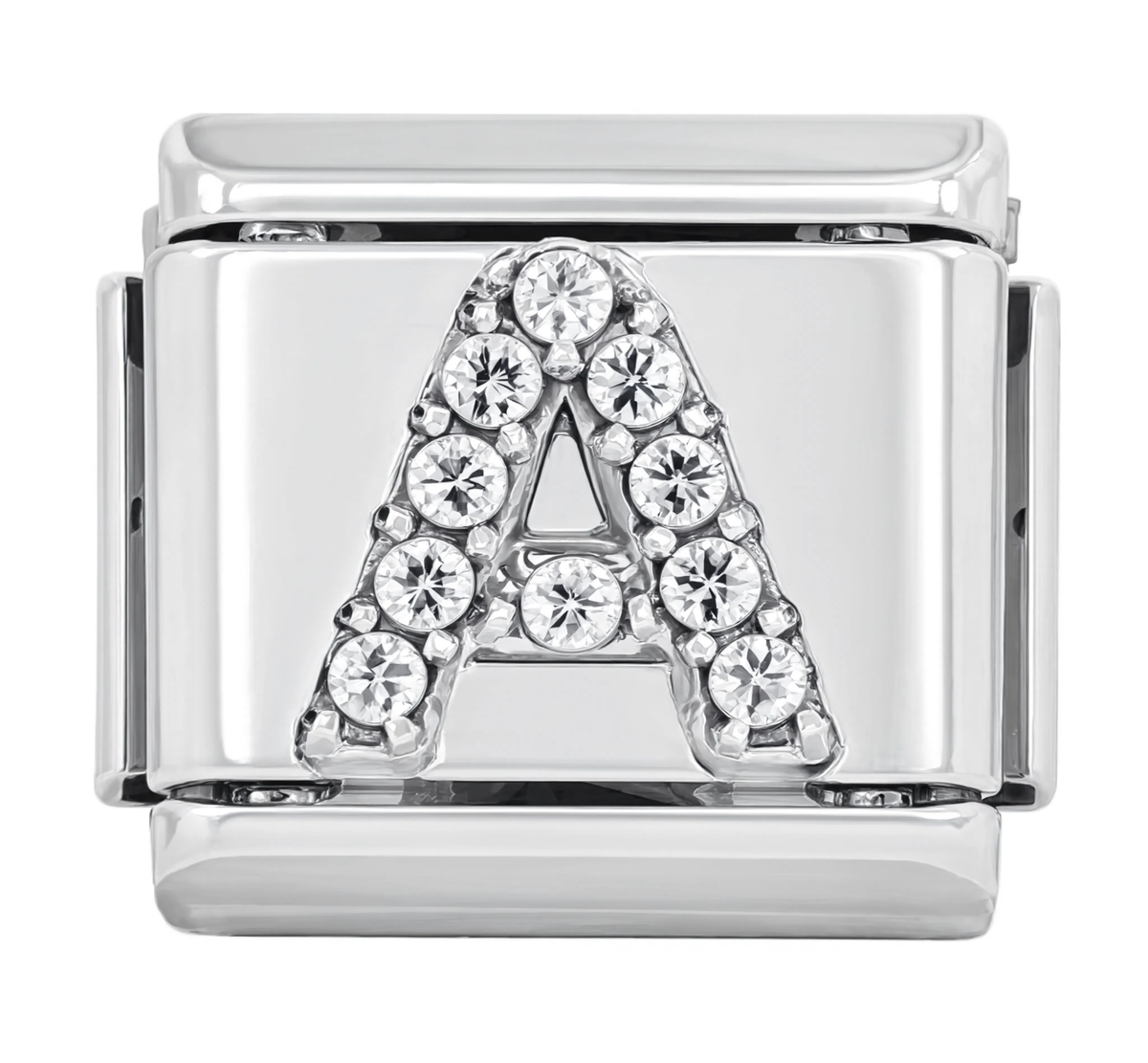 Letter A Italian Charm Silver