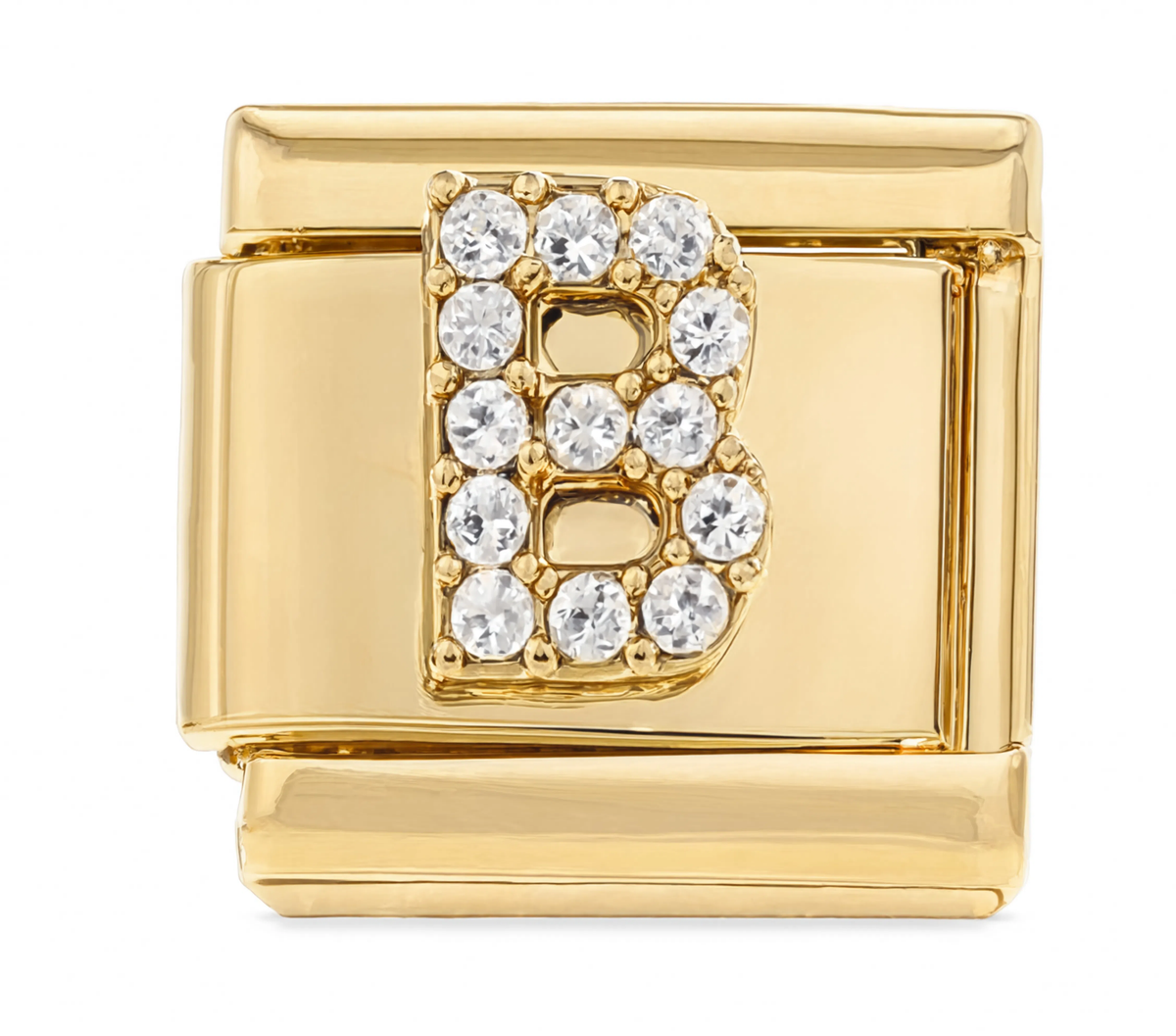 Letter B Italian Charm Gold