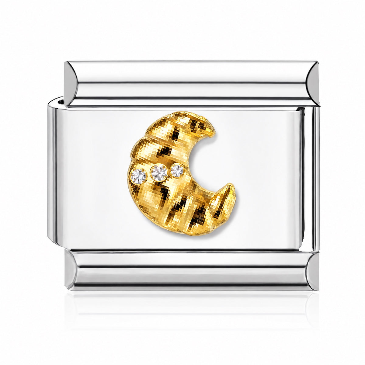 Croissant Italian Charm Silver - Italian charms, Barcelona souvenir