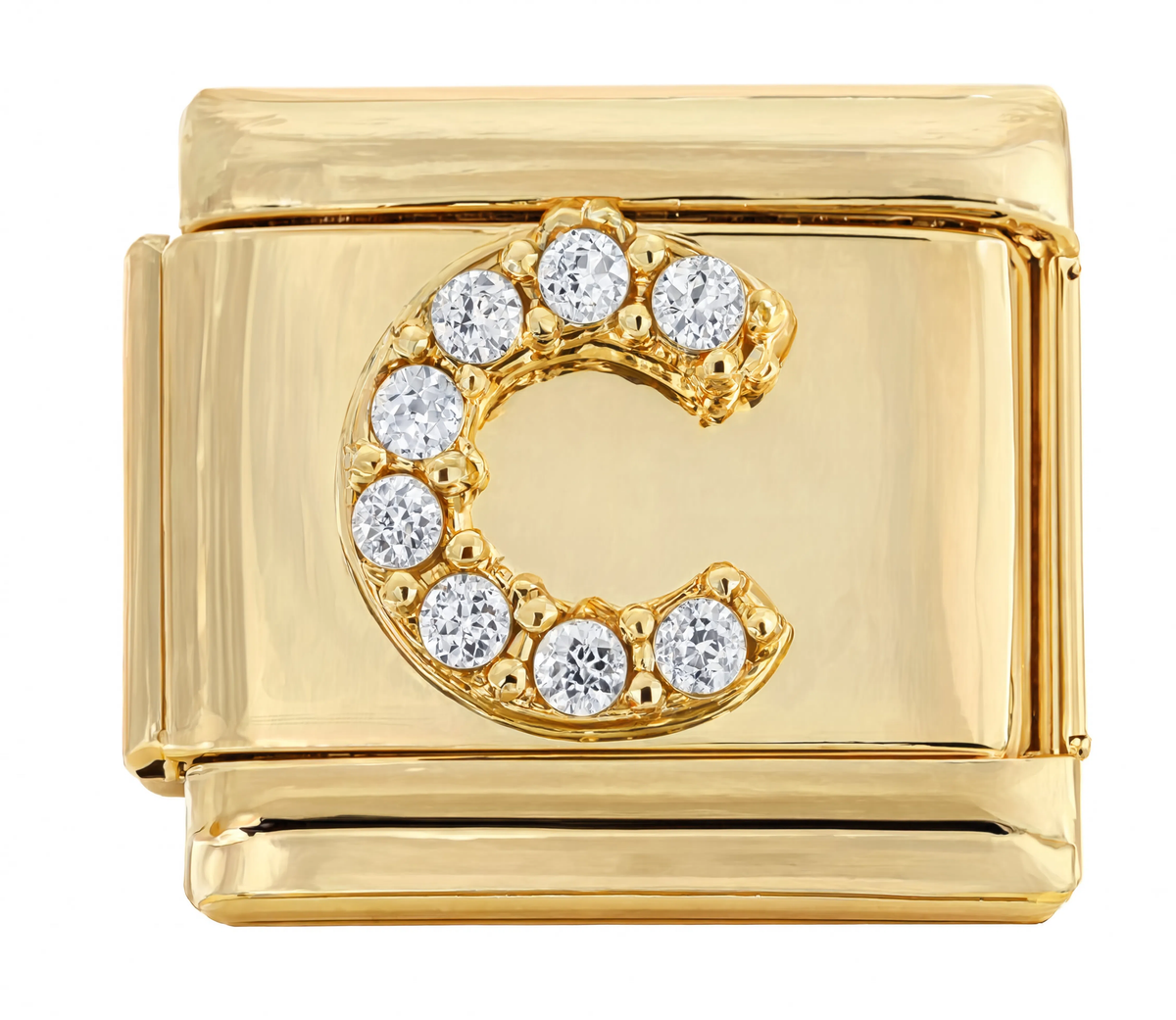 Letter C Italian Charm Gold