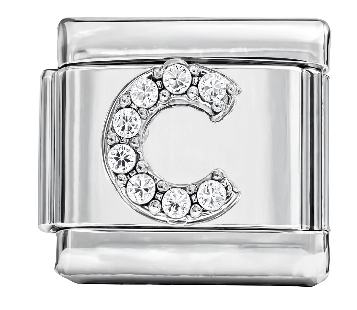Letter C Italian Charm Silver