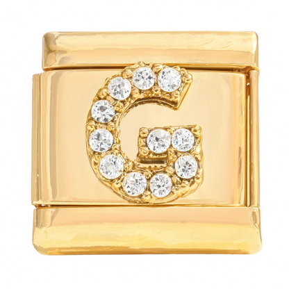 Letter G Italian Charm Gold