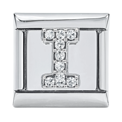 Letter I Italian Charm Silver