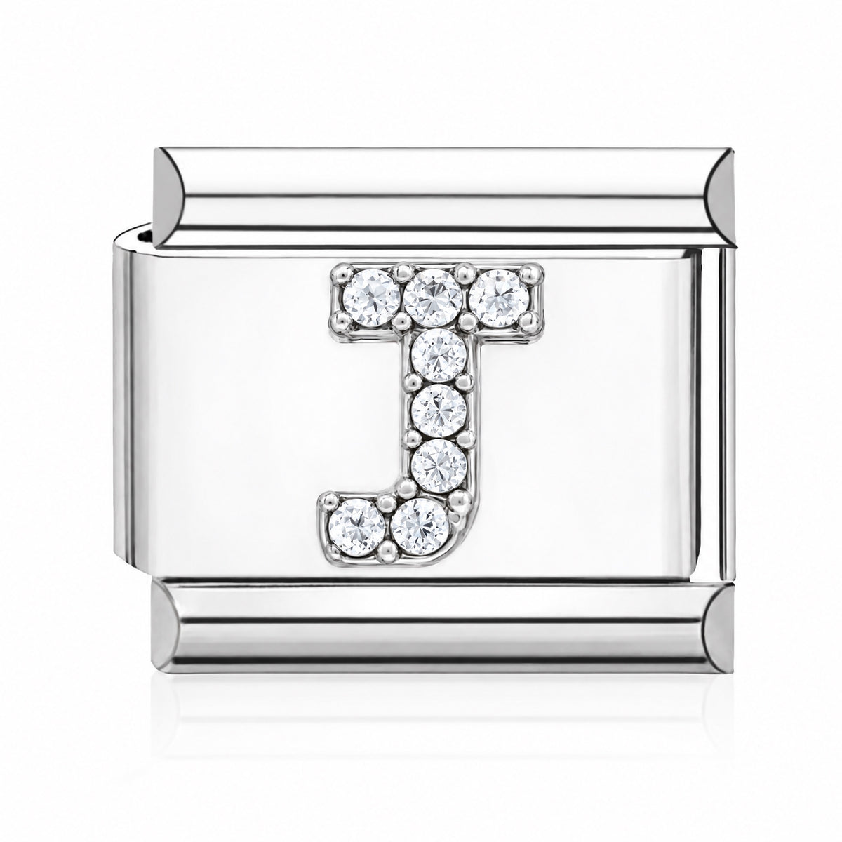 Letter J Italian Charm Silver - initial Italian charm, Barcelona souvenir