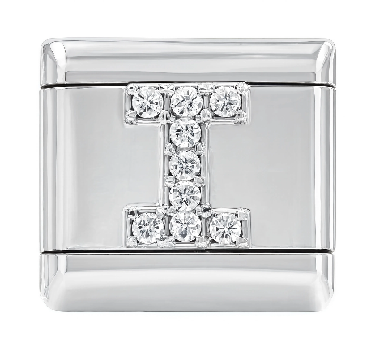 Letter J Italian Charm Silver