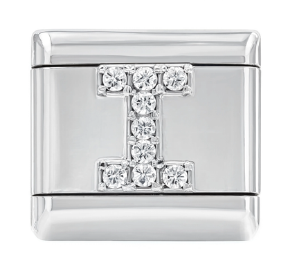 Letter J Italian Charm Silver