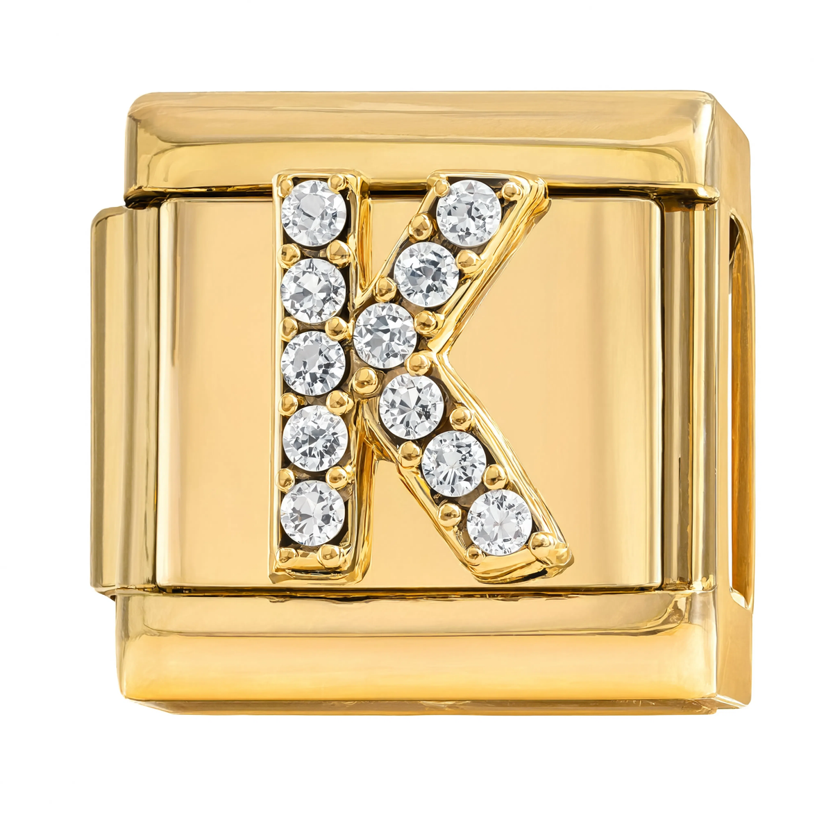 Letter K Italian Charm Gold