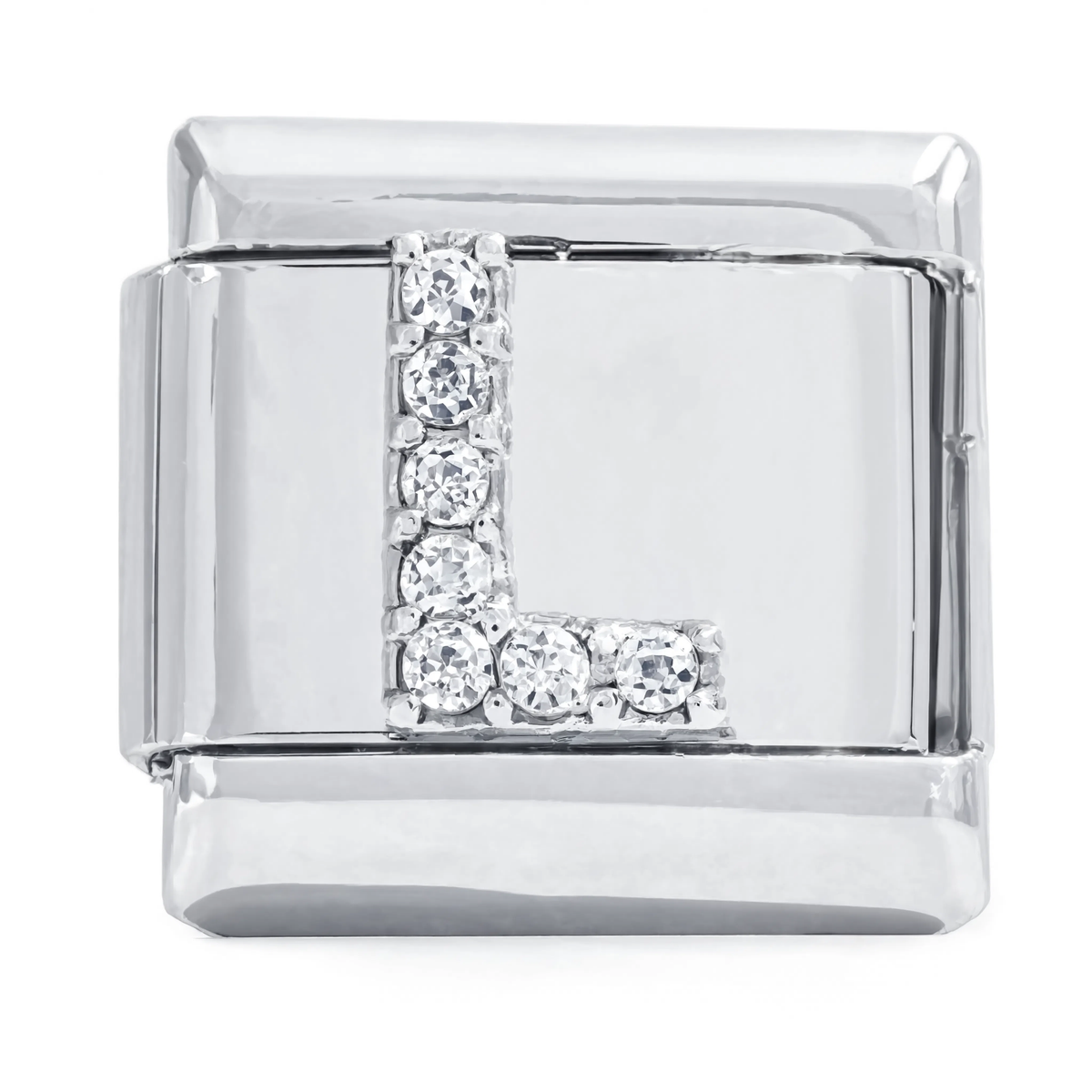 Letter L Italian Charm Silver