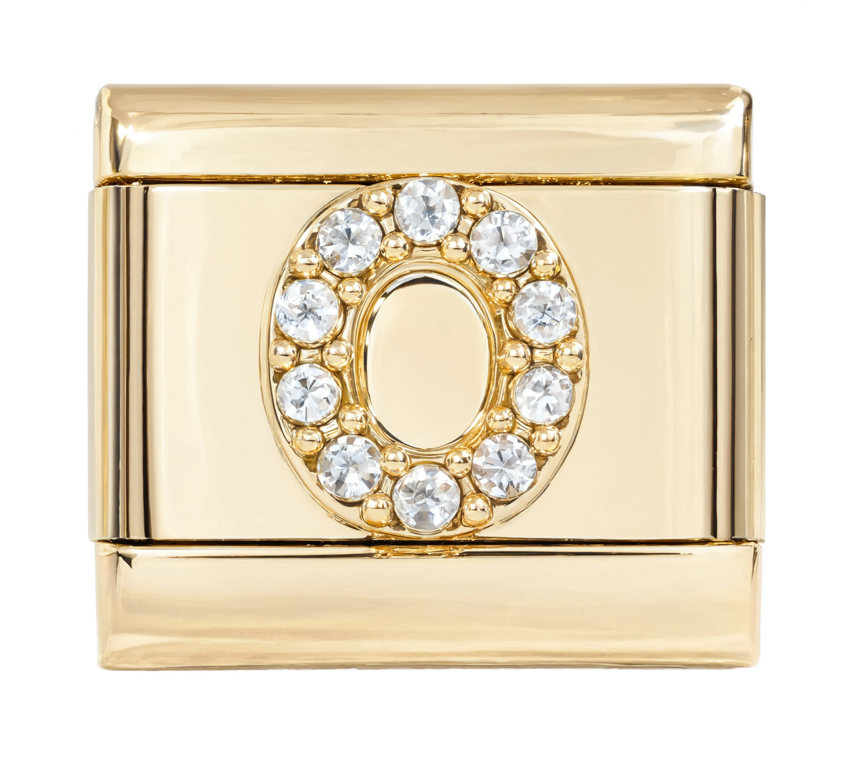Letter O Italian Charm Gold