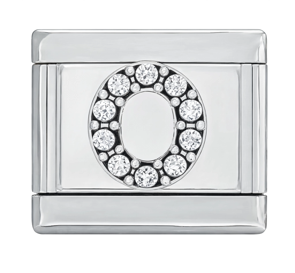 Letter O Italian Charm Silver