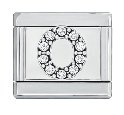 Letter O Italian Charm Silver