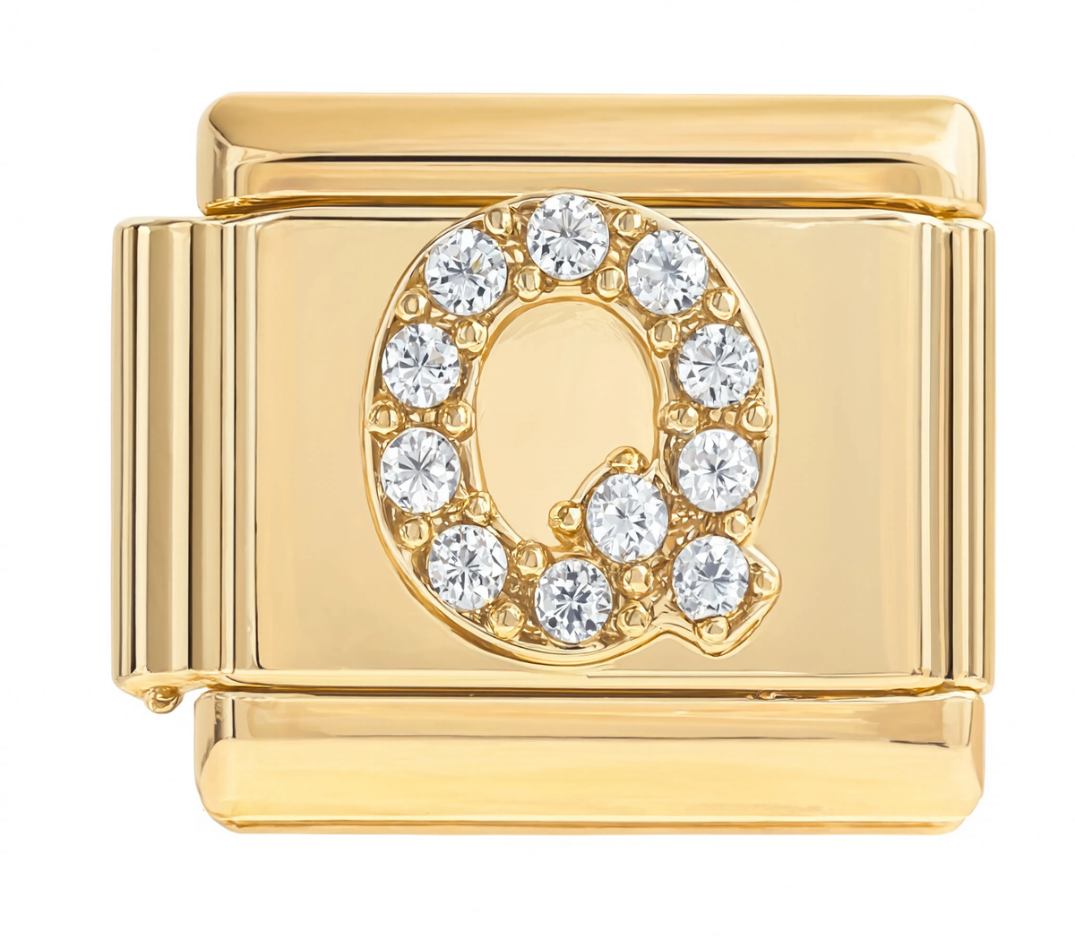 Letter Q Italian Charm Gold