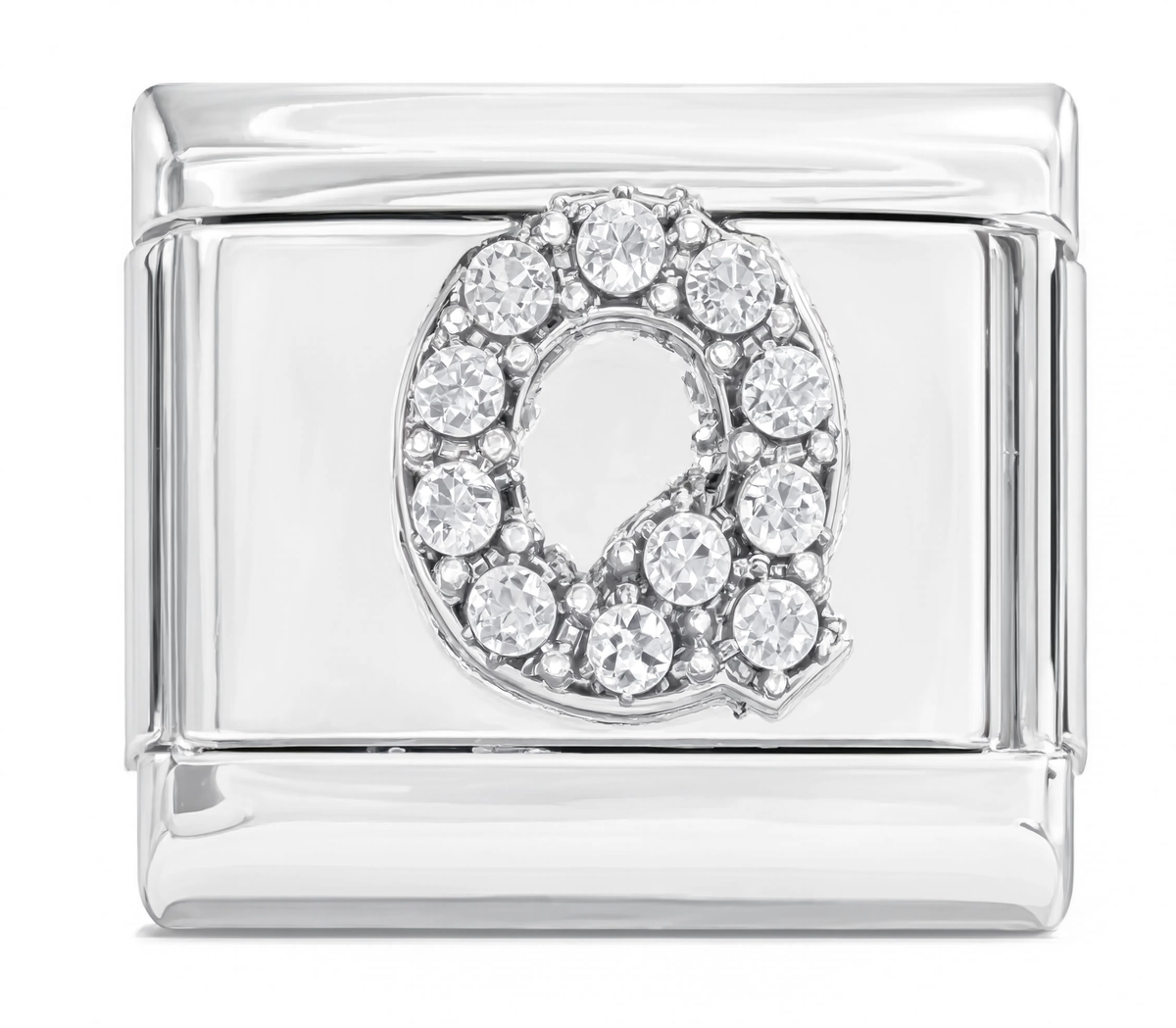 Letter Q Italian Charm Silver