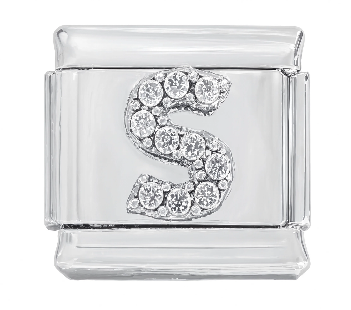 Letter S Italian Charm Silver
