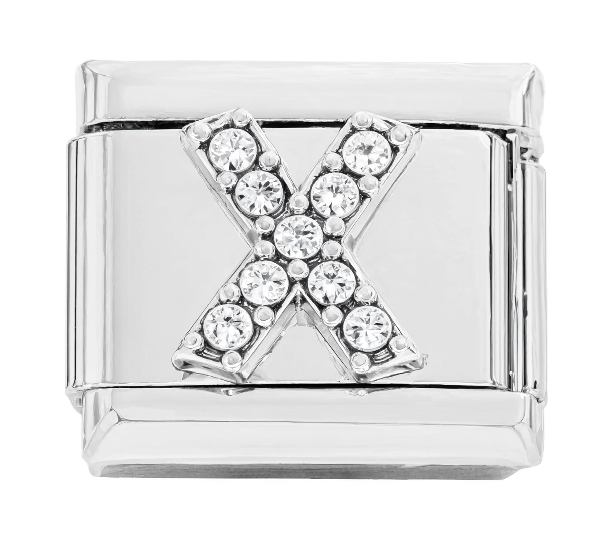 Letter X Italian Charm Silver