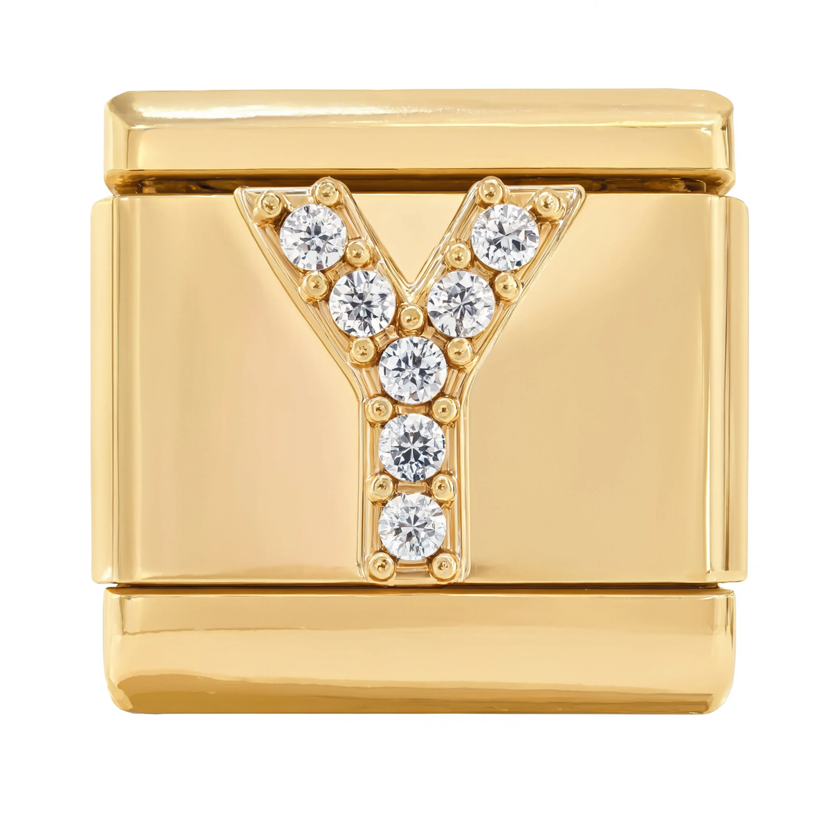 Letter Y Italian Charm Gold