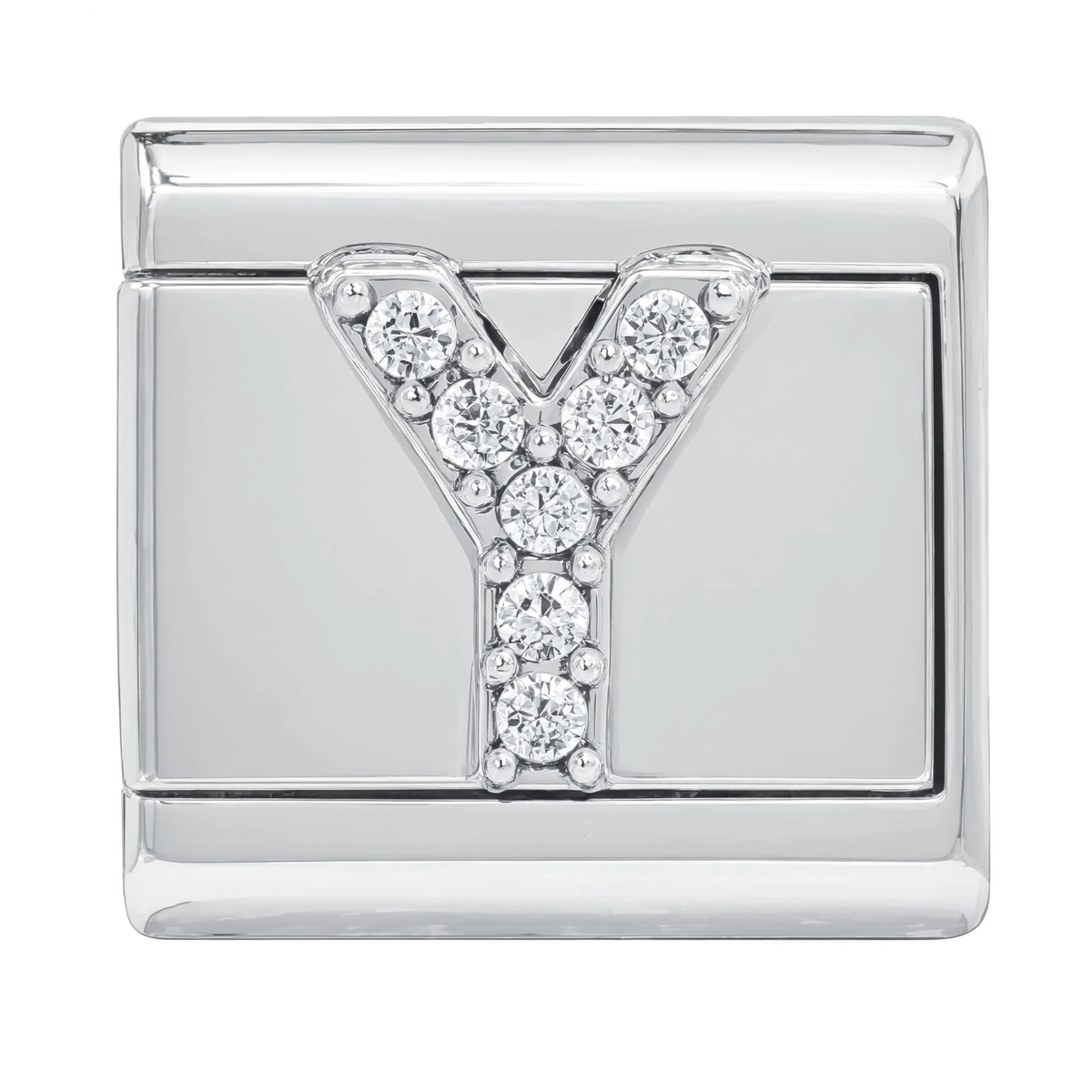 Letter Y Italian Charm Silver