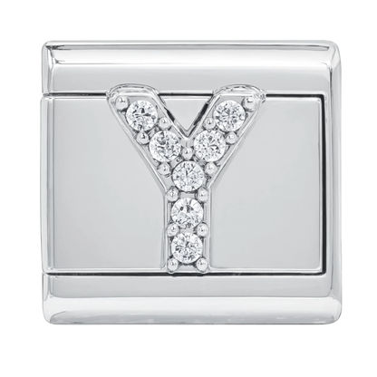 Letter Y Italian Charm Silver