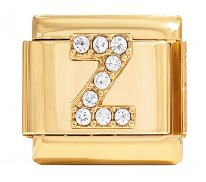 Letter Z Italian Charm Gold