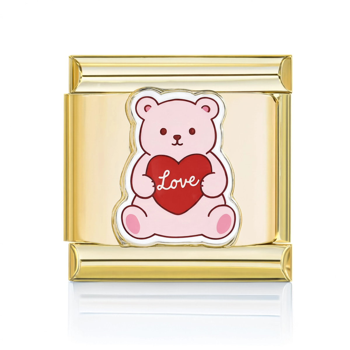 Love Teddy Bear Charm Gold HD
