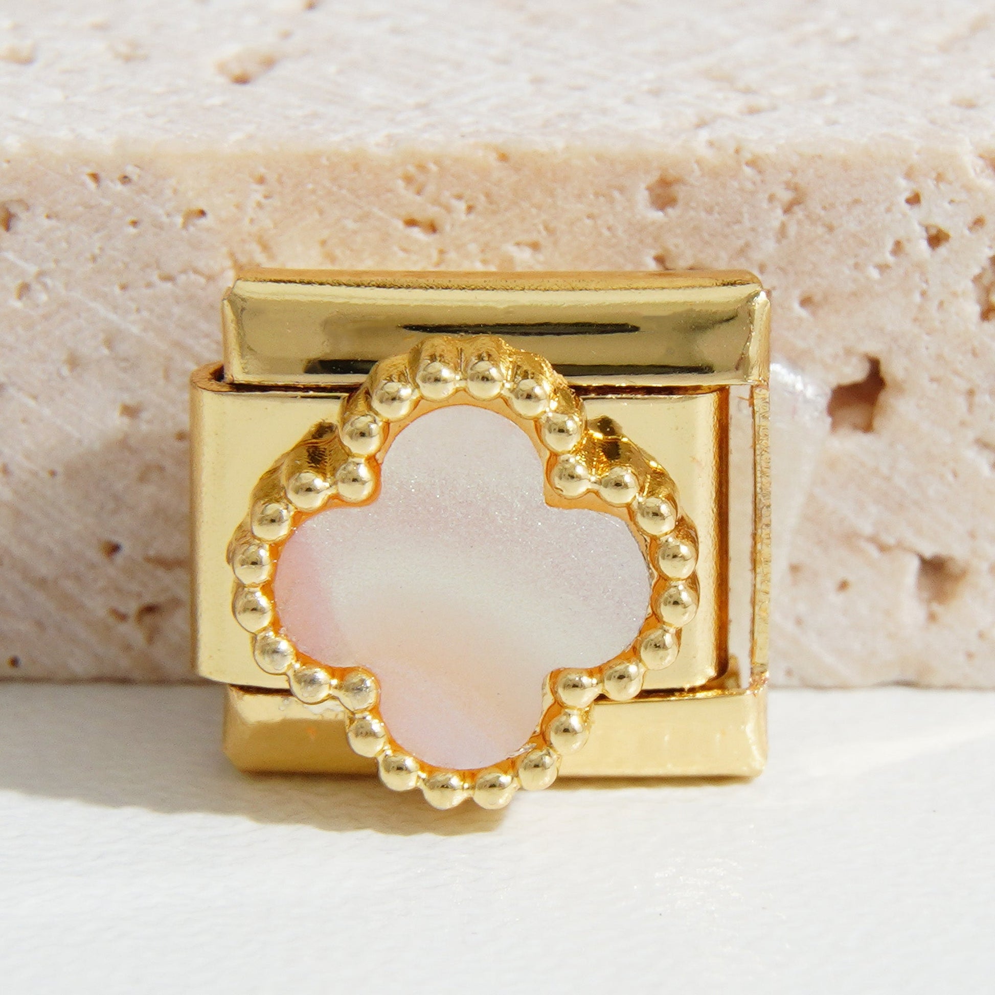 Lucky Clover Italian Charm Gold - Green