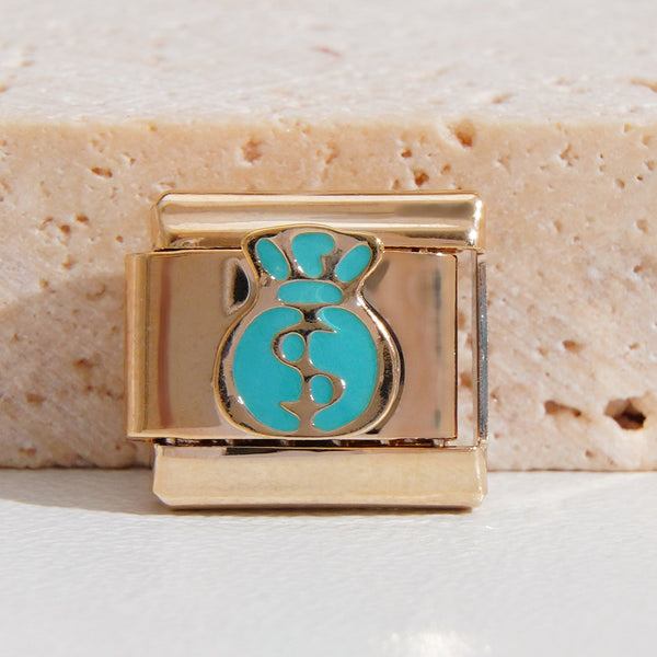Money Bag Italian Charm
