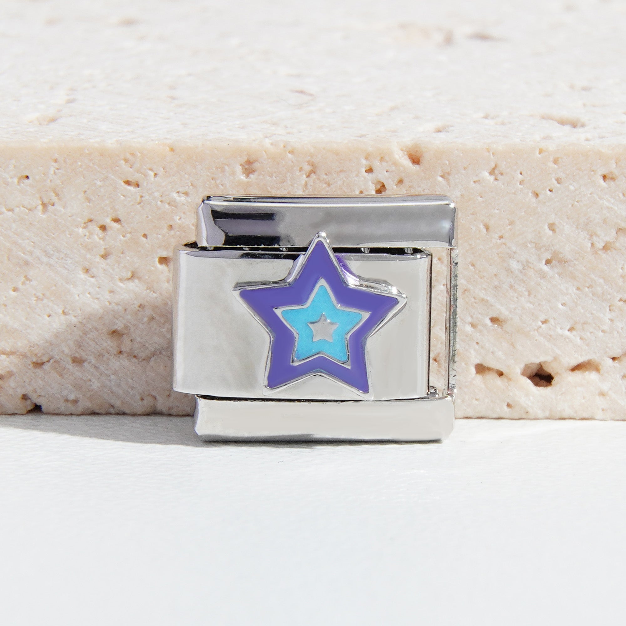 Concentric Star Italian Charm