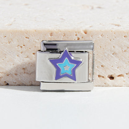 Concentric Star Italian Charm